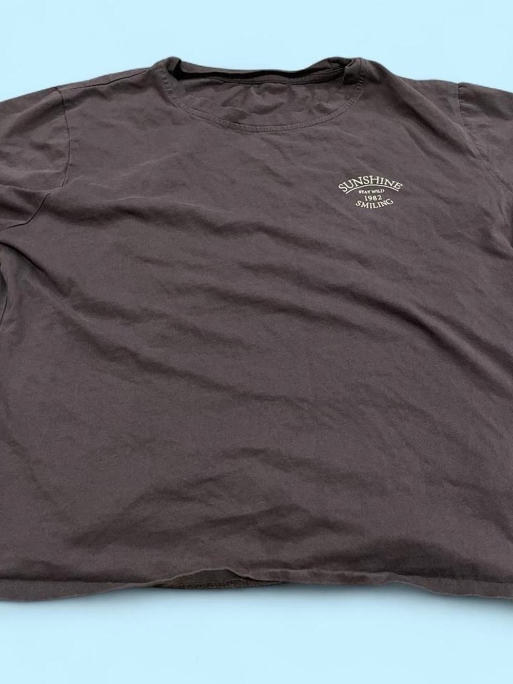 Grey ‘Sunshine' Graphic Crewneck Tee